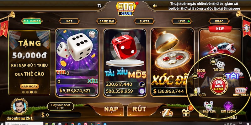 Hit Club không ngừng cập nhật và phát triển thêm nhiều trò chơi mới